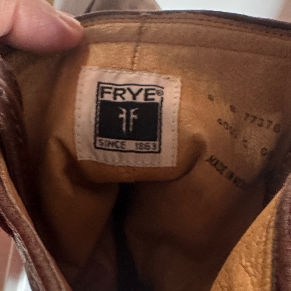 Frye Dark Brown Leather Combat Boots - Picture 5 of 11